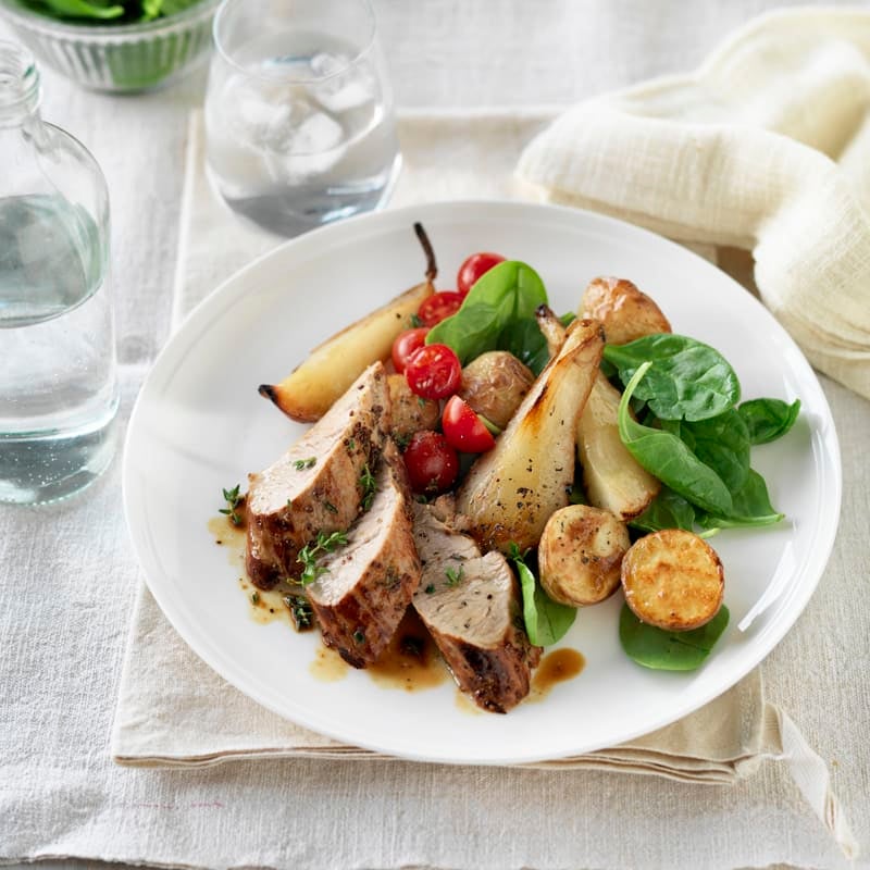 Photo of Honey mustard pork with roasted pear salad by WW