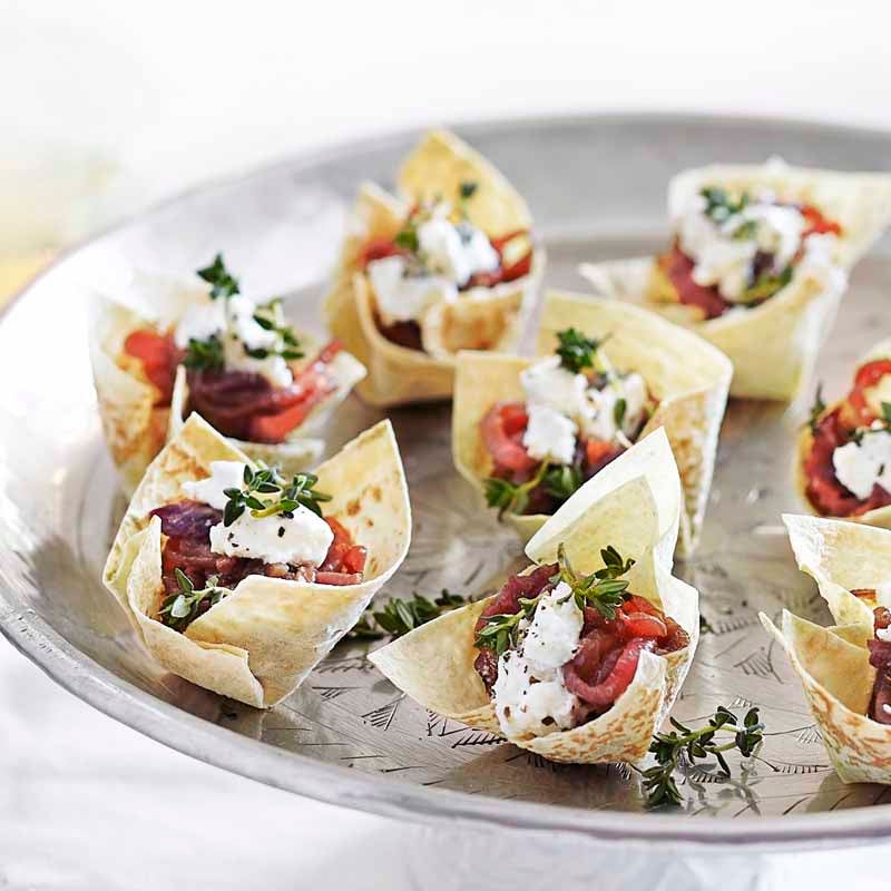 Photo of Balsamic onion, goats cheese and thyme tarts by WW