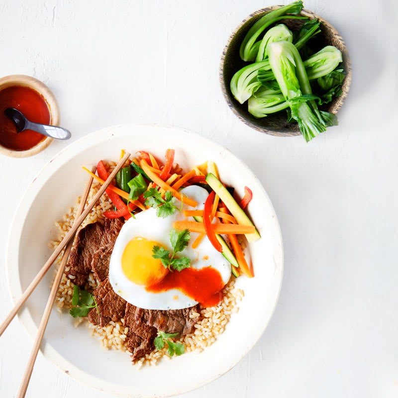 Photo of Beef bibimbap with crunchy vegetables by WW