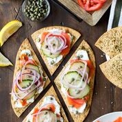 Photo of Open-faced salmon flatbread by WW