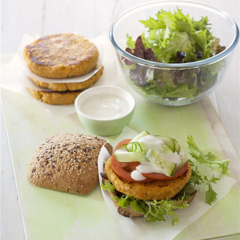 Photo of Sweet potato and chickpea burgers by WW