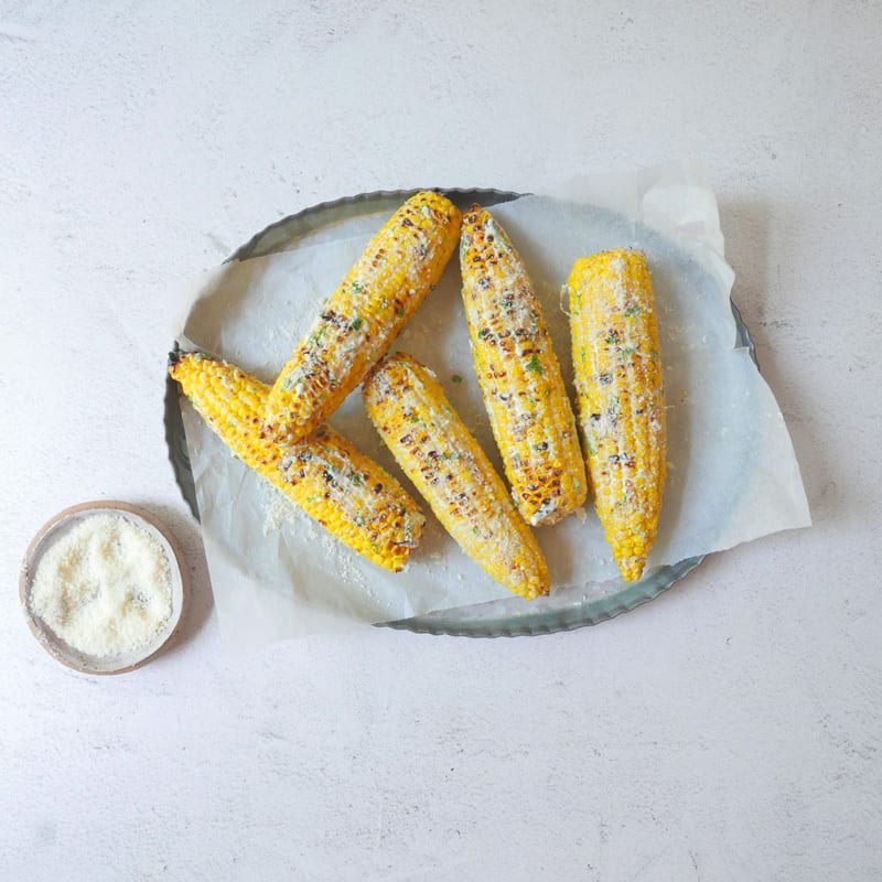 Photo of Grilled Parmesan  corn on the cob by WW