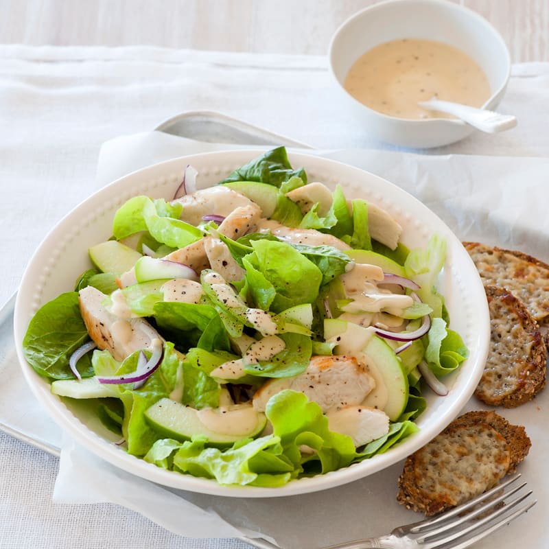 Photo of Warm chicken, apple salad with cheddar croutons by WW