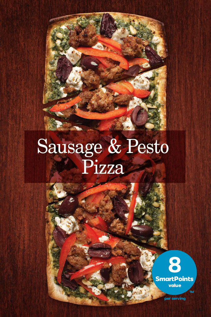 Photo of Sausage and Pesto Flatout Pizza by WW