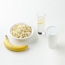 Photo of Latte, Banana, Lemonade and Popcorn by WW