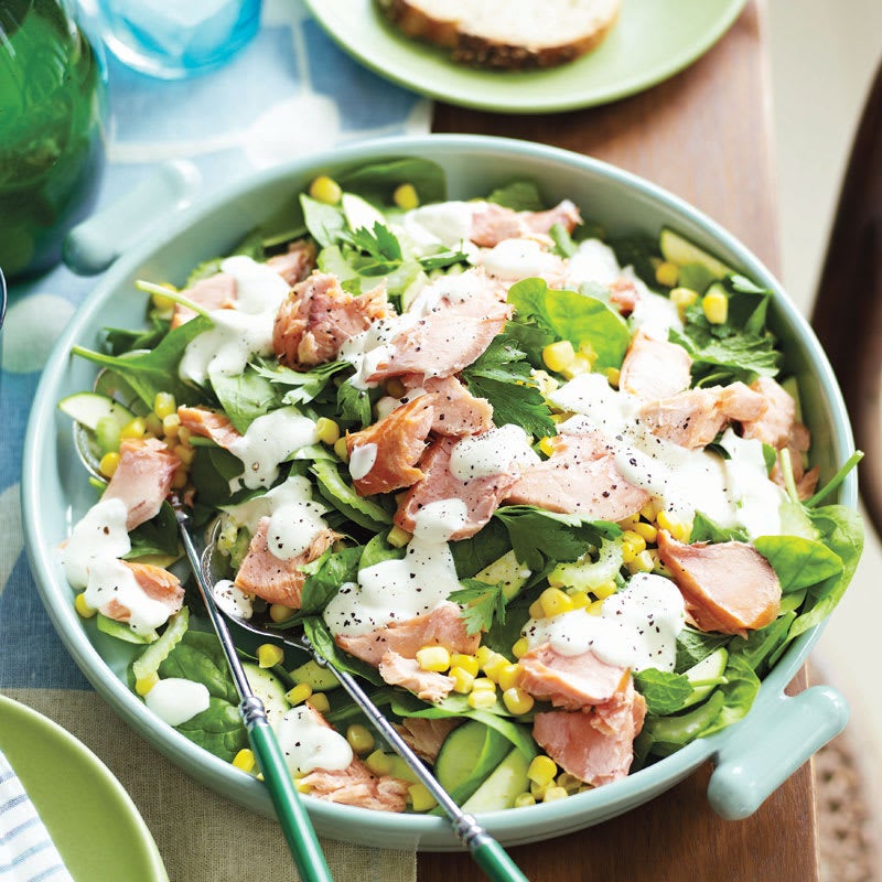 Photo of Salmon and spinach salad with sesame dressing by WW
