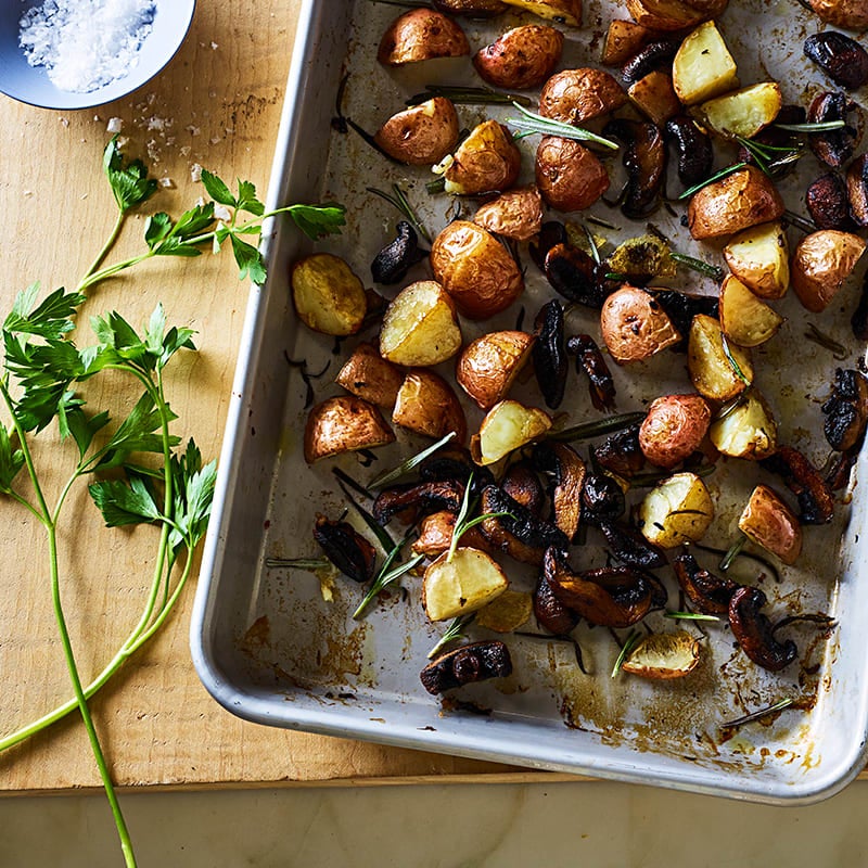 Photo of Roasted baby potatoes with mushrooms and herbs by WW