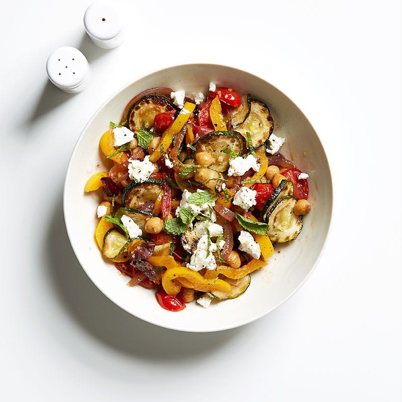 Photo of Chickpea and zucchini sauté with mint and feta by WW