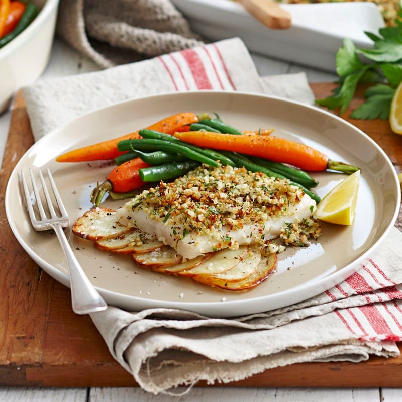 Photo of Baked fish with macadamia herb crust by WW