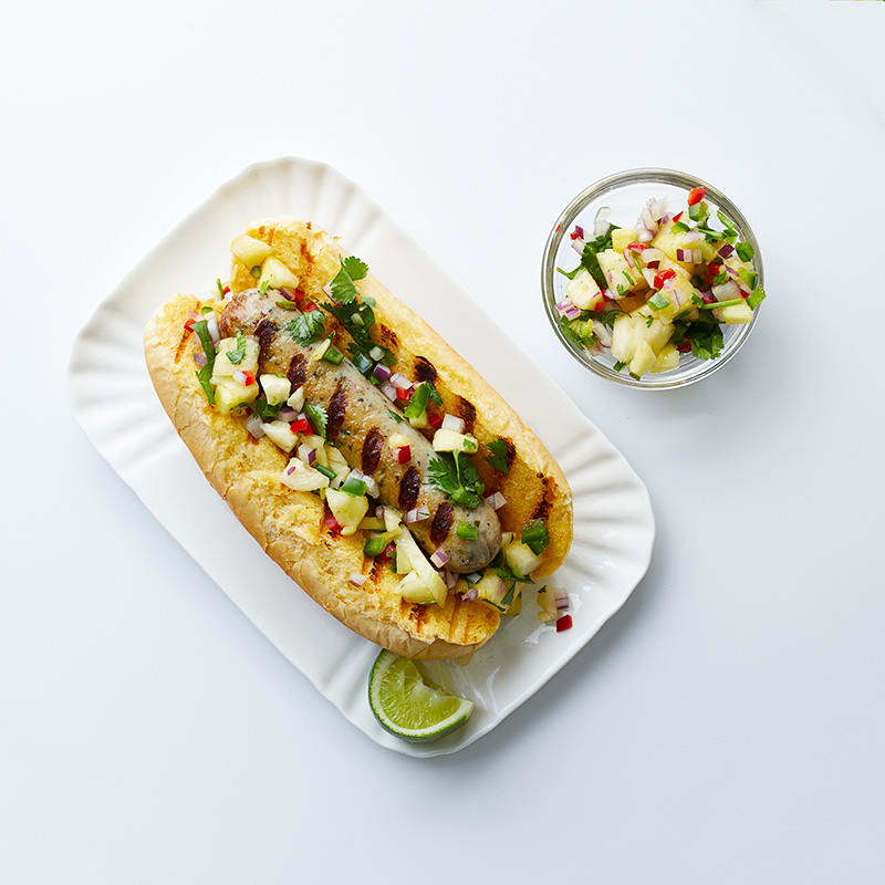 Photo of Grilled Chicken Sausage with Pineapple Salsa by WW