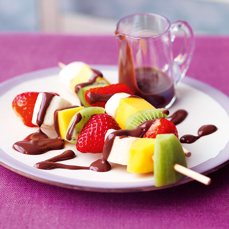 Photo of Fresh fruit skewers with hot chocolate drizzle by WW