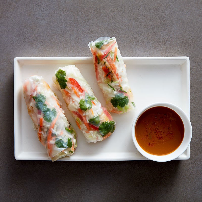 Photo of Chicken Summer Rolls with Peanut Dipping Sauce by WW