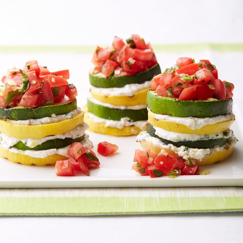 Photo of Grilled Summer Squash Stacks with Herbed Ricotta by WW
