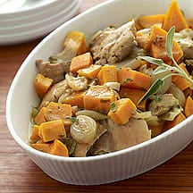 Photo of Cider-Braised Chicken Thighs with Sweet Potatoes and Sage by WW