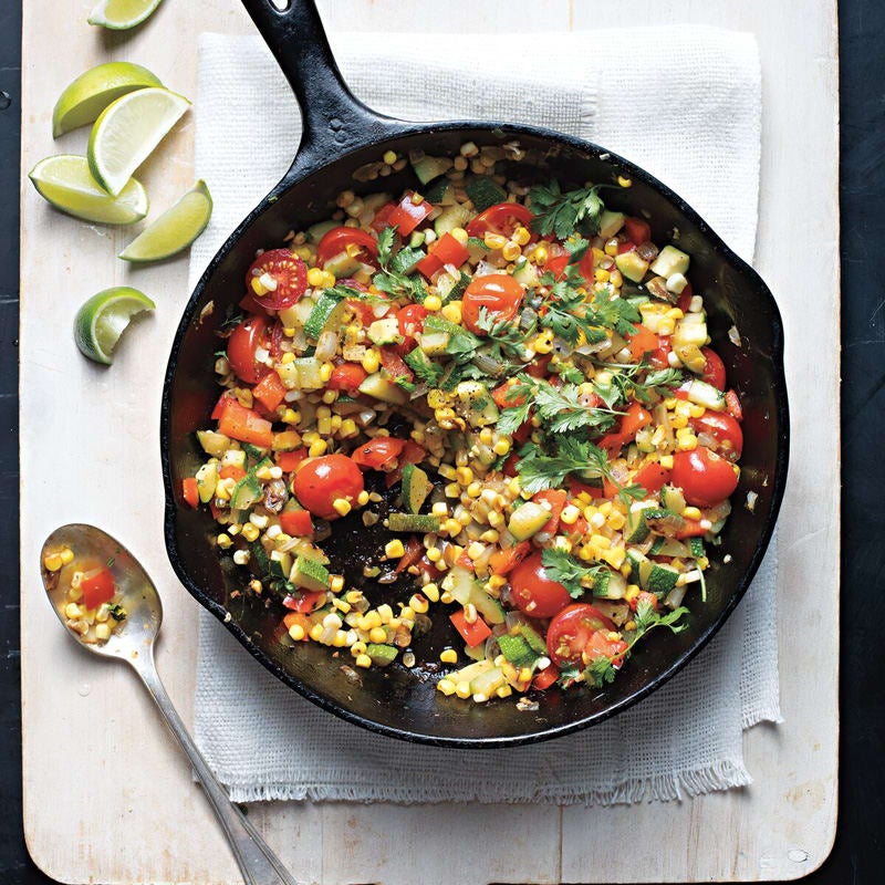 Photo of Corn, zucchini, and tomatoes with cilantro by WW