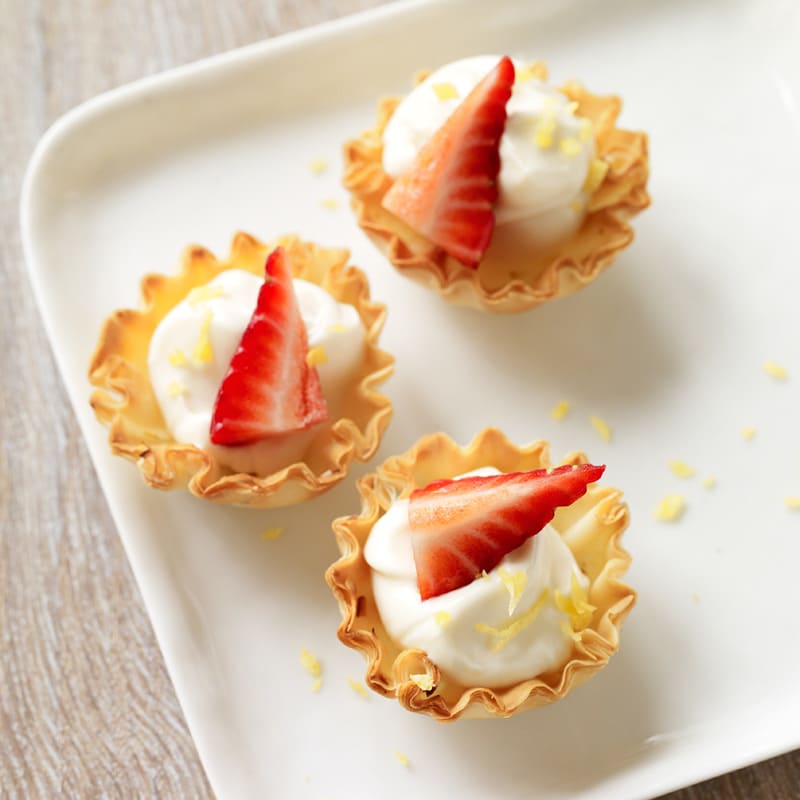 Photo of Mini Strawberry-Lemon Cheesecake Tarts by WW