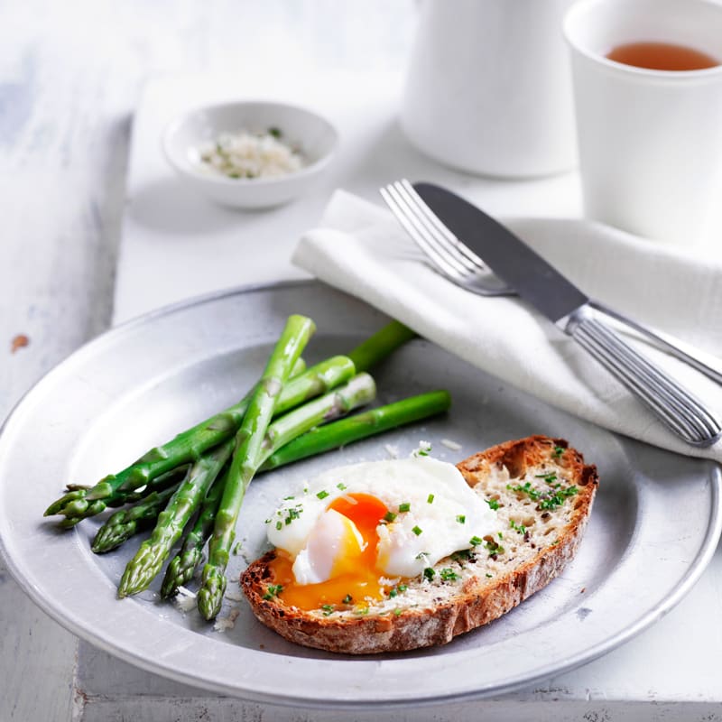 Photo of Poached eggs and asparagus by WW