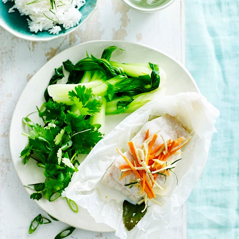 Photo of Kaffir lime and coconut fish parcels by WW