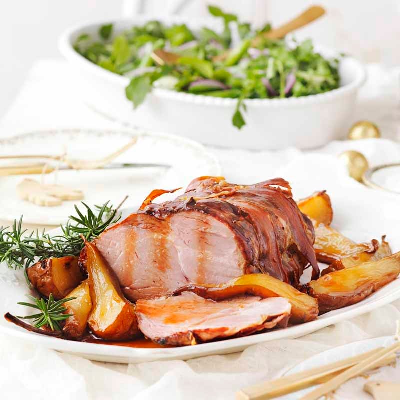 Photo of Roast pork with prosciutto and pears by WW