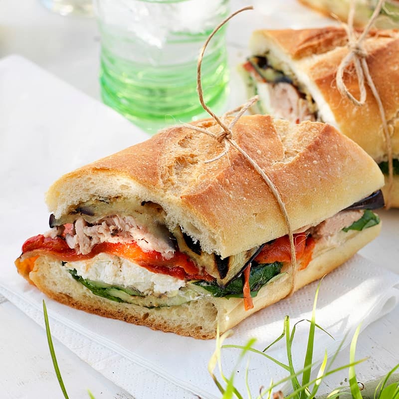 Photo of Pan bagna with grilled vegetables, tuna and basil by WW