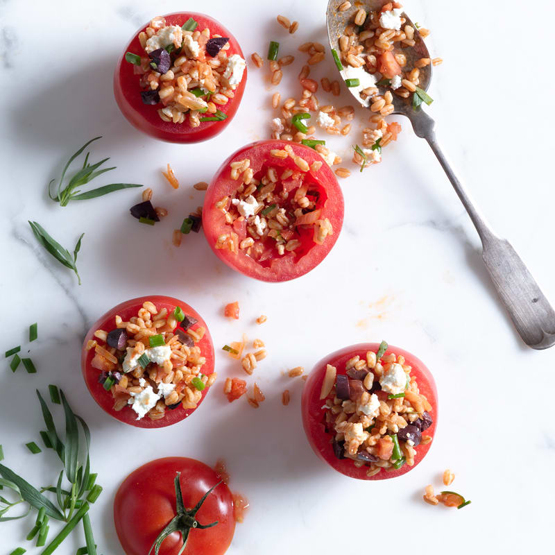 Photo of Tomatoes Stuffed with Farro, Goat Cheese and Marjoram by WW