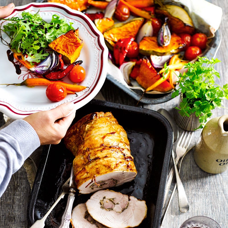 Photo of Porchetta and roast vegetables by WW