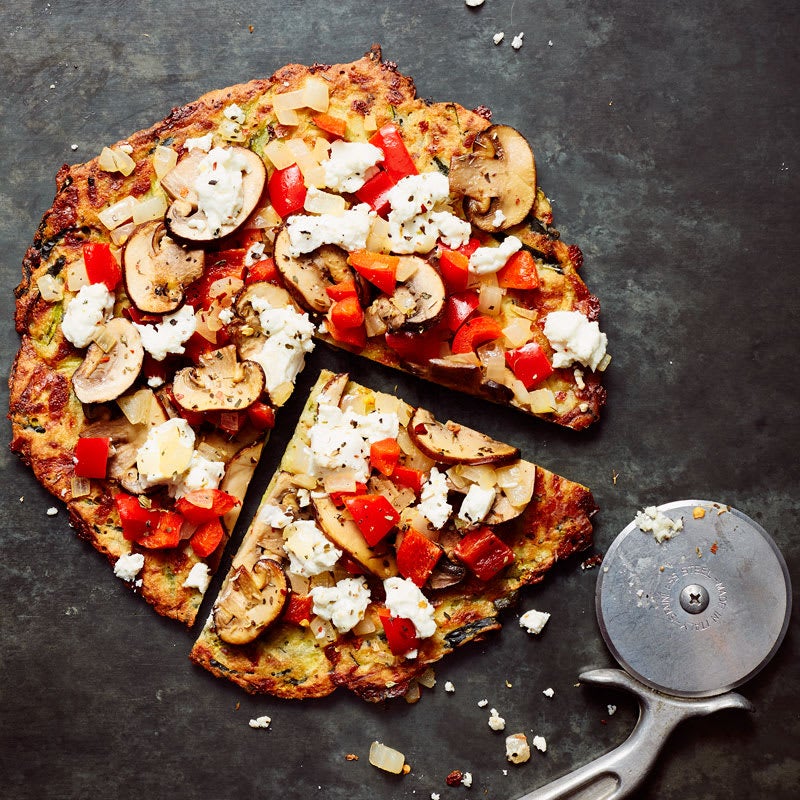 Photo of Veggie Lovers-Goat Cheese Pizza with Zucchini Crust by WW