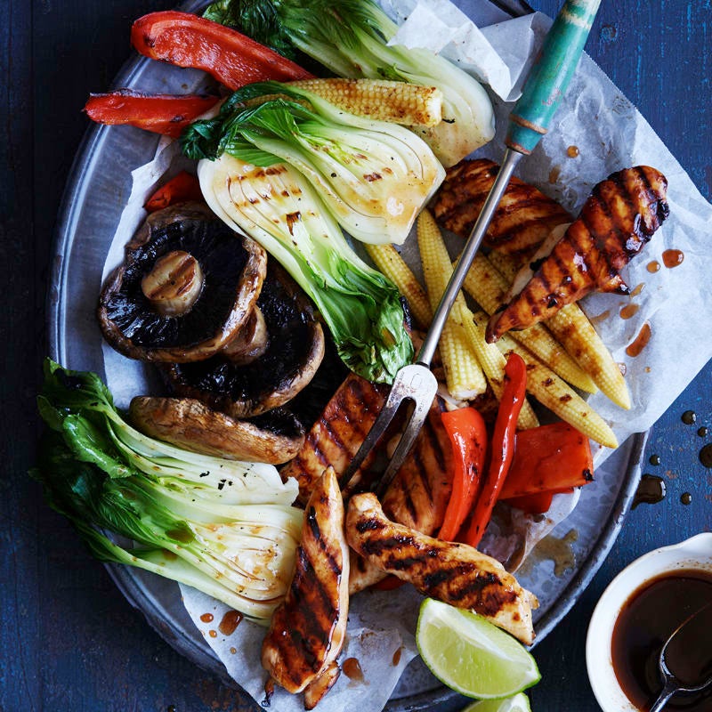 Photo of Glazed chicken with grilled Asian vegetables by WW