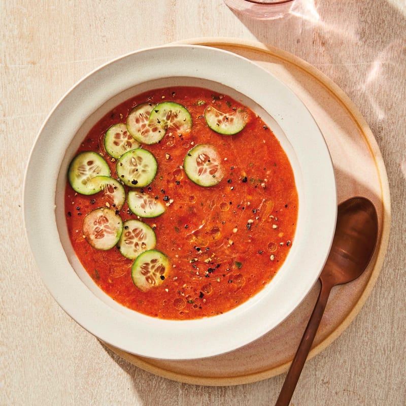 Grilled-vegetable gazpacho
