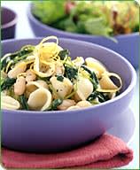 Photo of Sauteed arugula and beans over orecchiette by WW