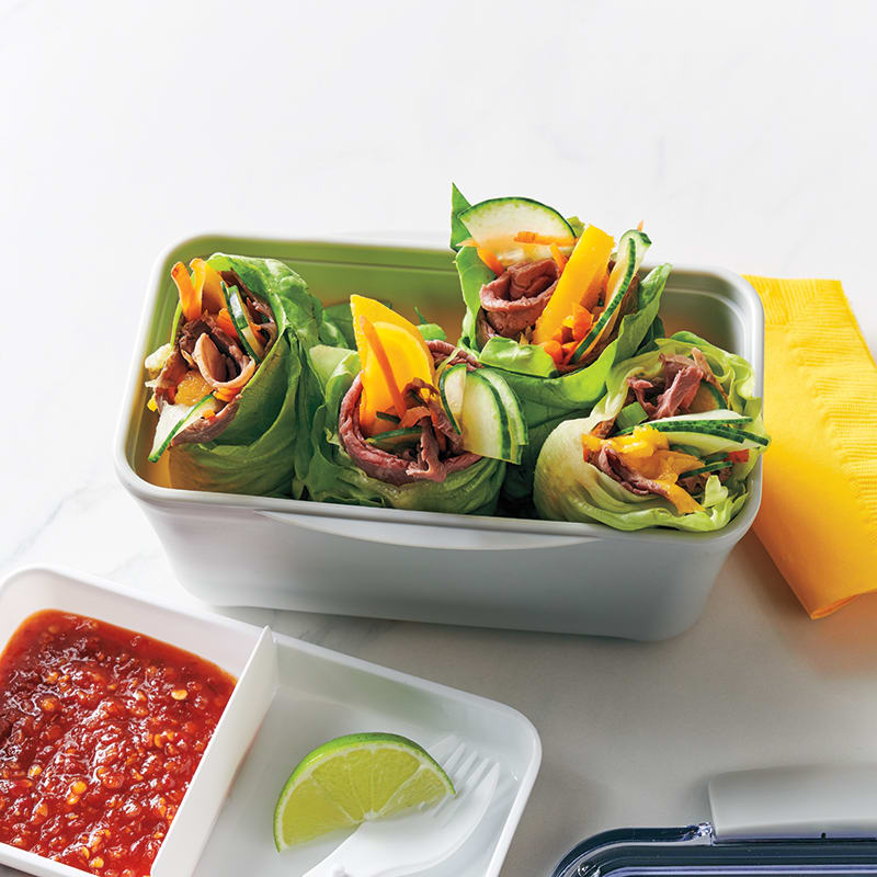 Photo of Beef, mango, and cucumber wraps by WW