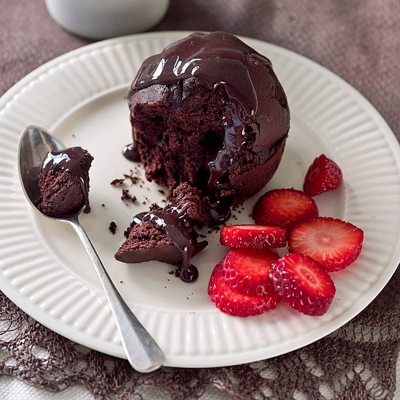 Photo of Chocolate puddings with chocolate sauce by WW