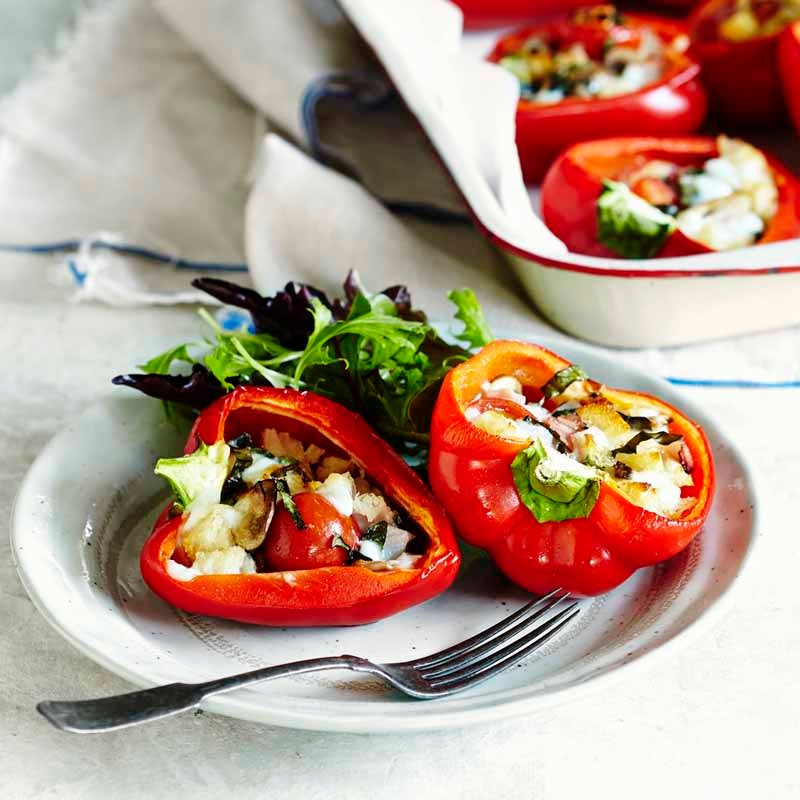 Photo of Capsicum stuffed with ham, cheese and tomatoes by WW