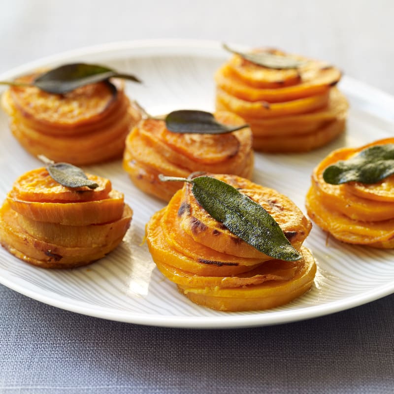 Photo of Sweet Potato Stacks with Crispy Sage Leaves by WW