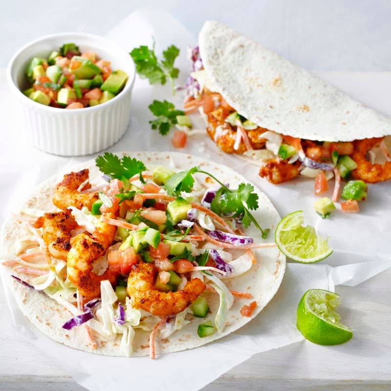 Photo of Prawn and coleslaw soft tacos by WW