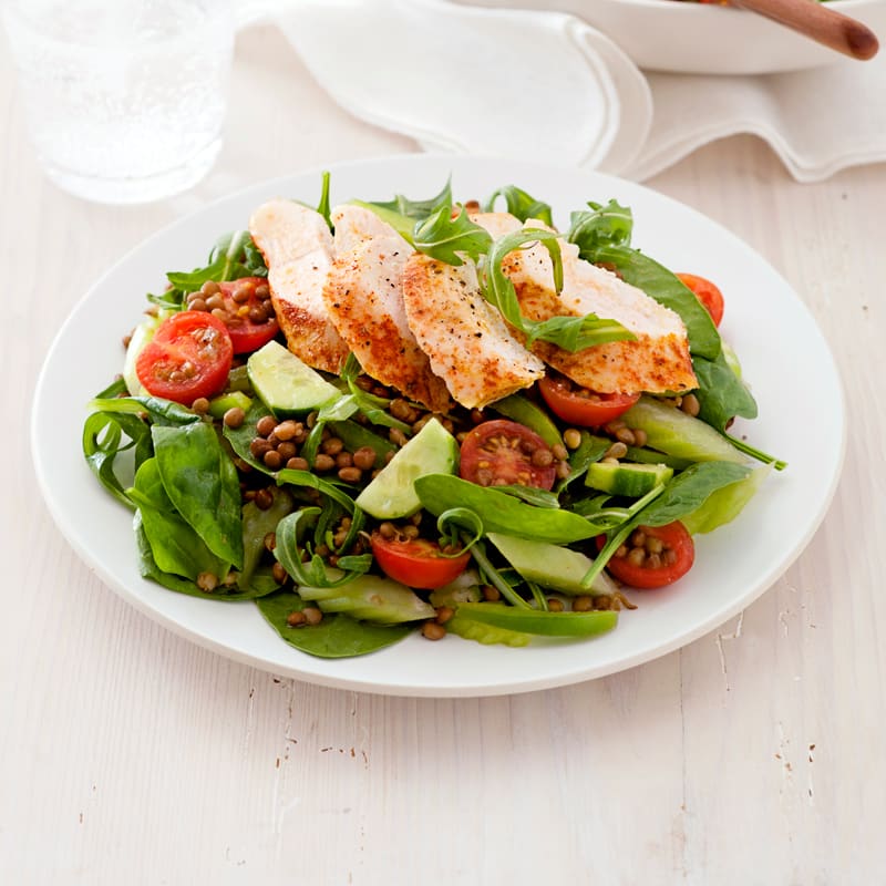 Photo of Spicy baked chicken and lentil salad by WW