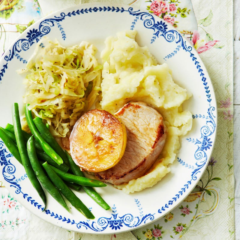Photo of Pork with fried apple and cabbage by WW