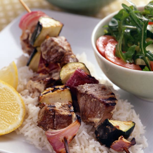Photo of Lamb, Zucchini  and Onion Kebabs by WW