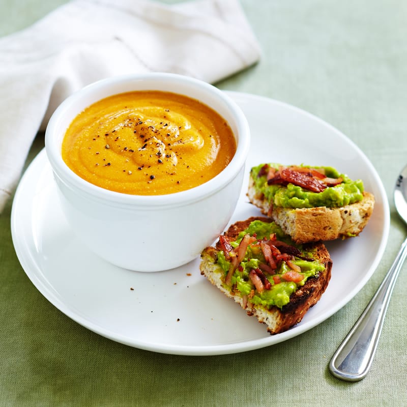 Photo of Pumpkin, tomato, lentil and cottage cheese soup by WW