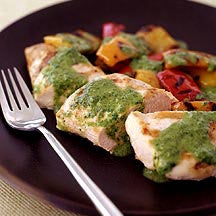 Photo of Grilled chicken and sweet peppers with chimichurri sauce by WW