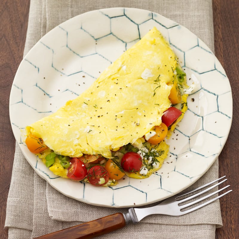 Photo of Feta, dill & grape tomato omelet by WW