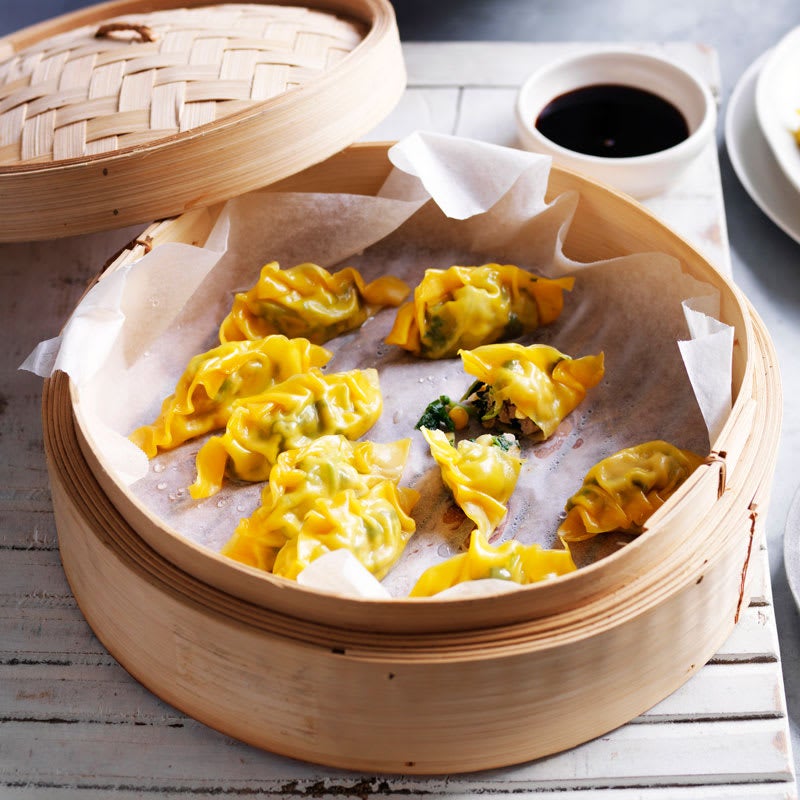 Photo of Steamed spinach, pork and sweet corn dumplings by WW