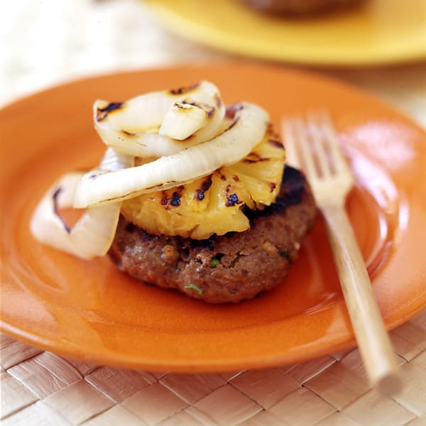 Photo of Grilled Asian Burgers with Onion and Pineapple by WW