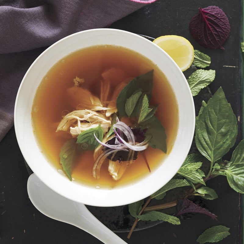 Vietnamese lemongrass chicken soup