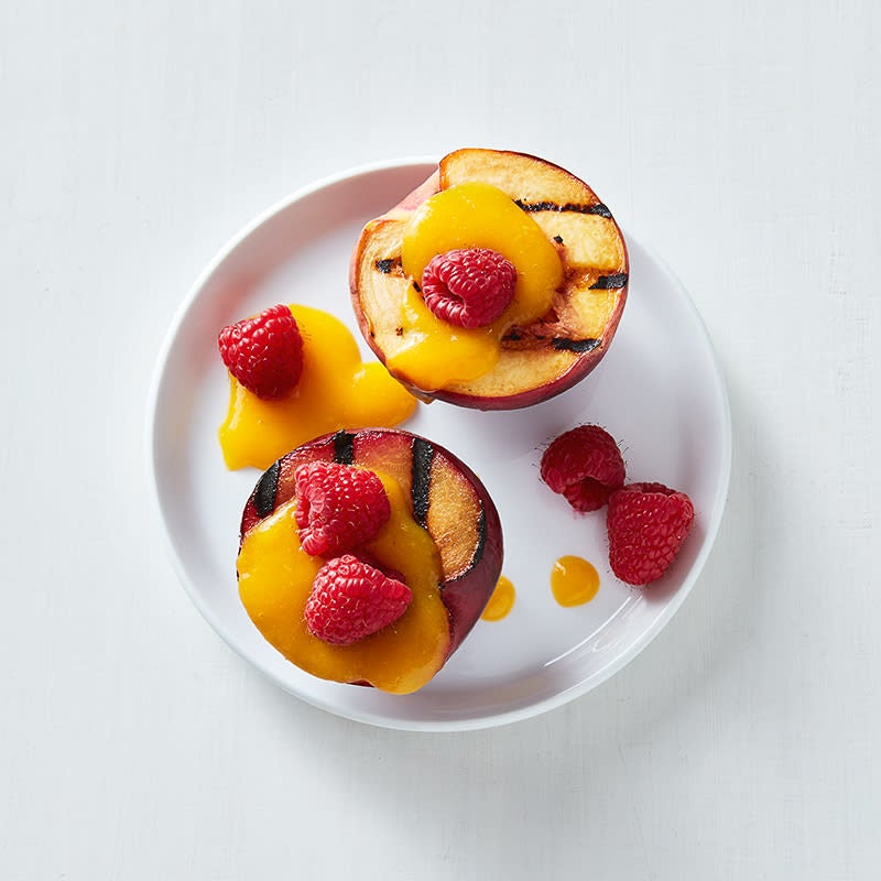 Photo of Grilled Stone Fruit with Fresh Mango Sauce by WW
