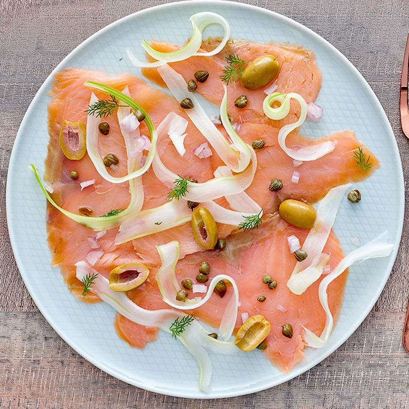 Photo of Lemon-dill smoked salmon with fennel and olives by WW