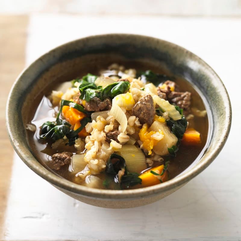 Photo of Beef and barley soup by WW
