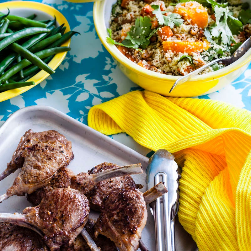 Photo of Moroccan lamb with sweet potato and maple walnut couscous by WW