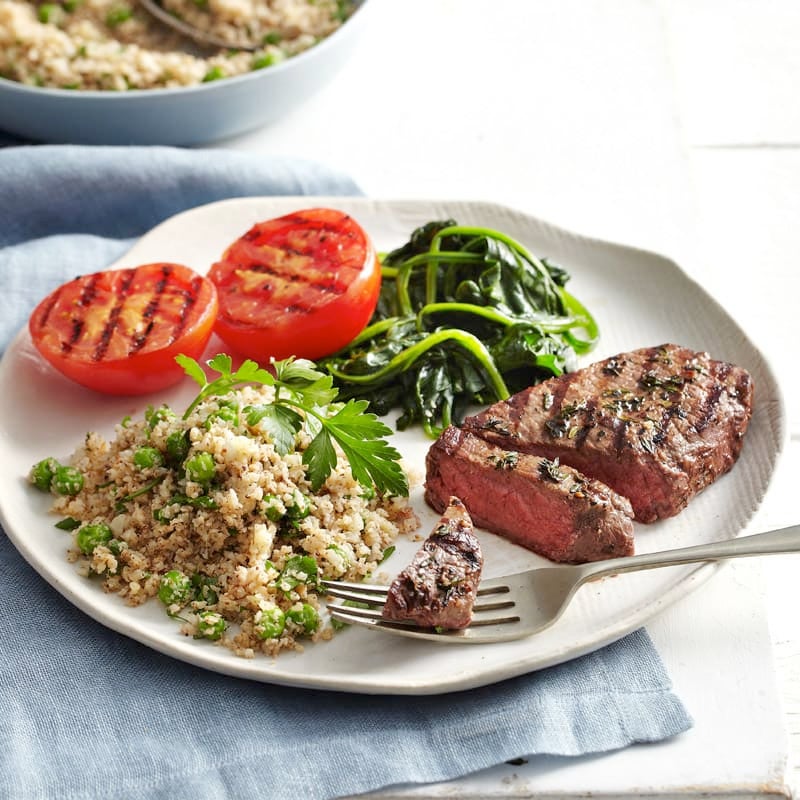 Photo of Grilled steaks with cauliflower rice by WW
