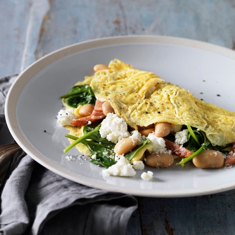 Photo of Bacon, bean and spinach omelette by WW